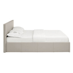 Luna 4Ft6 Double Cream Beige Ottoman Storage Bed With Gas Lift, Faux Leather Fabric - L: 203Cm X W: 153Cm X H: 88.5Cm - thumbnail 5