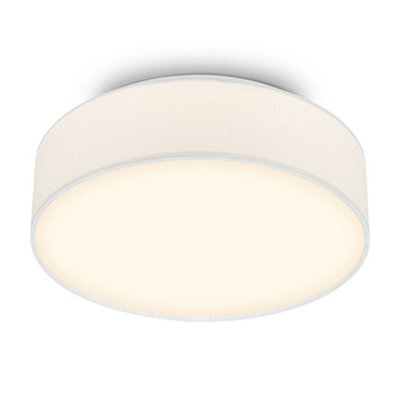 Briloner Mains-Powered Led White Fabric Shade Ceiling Light (Dia)30Cm - image 1