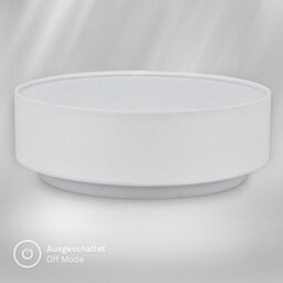 Briloner Mains-Powered Led White Fabric Shade Ceiling Light (Dia)30Cm - thumbnail 4