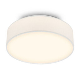 Briloner Mains-Powered Led White Fabric Shade Ceiling Light (Dia)30Cm - thumbnail 1