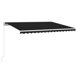 Berkfield Manual Retractable Awning 400X350 Cm Anthracite - thumbnail 2