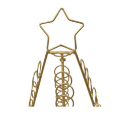 Premier Decorations Limited Christmas Tree Greetings Card Holder Metal Gold Tree Shape Holds 80 Cards 50Cm - thumbnail 6
