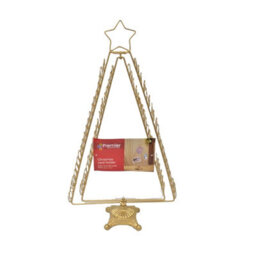 Premier Decorations Limited Christmas Tree Greetings Card Holder Metal Gold Tree Shape Holds 80 Cards 50Cm - thumbnail 5