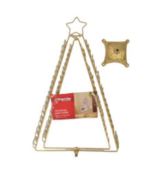 Premier Decorations Limited Christmas Tree Greetings Card Holder Metal Gold Tree Shape Holds 80 Cards 50Cm - thumbnail 4
