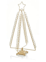 Premier Decorations Limited Christmas Tree Greetings Card Holder Metal Gold Tree Shape Holds 80 Cards 50Cm