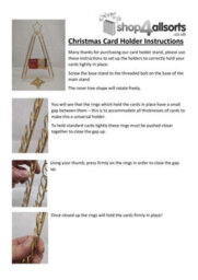 Premier Decorations Limited Christmas Tree Greetings Card Holder Metal Gold Tree Shape Holds 80 Cards 50Cm - thumbnail 3