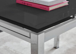 Furniturebox Enna Black Glass Extending Dining Table And 4 Grey Milan Chairs - thumbnail 4