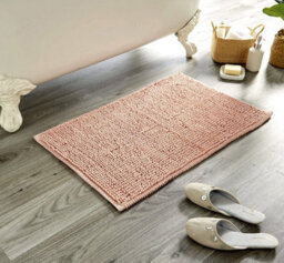 Pebbles Super Soft Bath Mat In Blush Pink