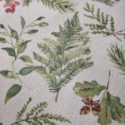 Dreams & Drapes Winter Sprigs Watercolour Print 100% Brushed Cotton Green Duvet Cover Set - thumbnail 3