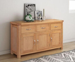 Buttercup Farm Bologna 3 Door 3 Drawer Sideboard - L44 X W150 X H86 Cm - Oak