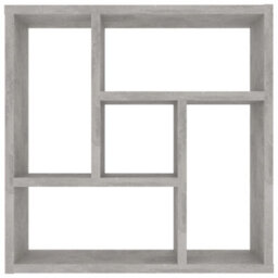 Berkfield Wall Shelf Concrete Grey 45.1X16X45.1 Cm Engineered Wood - thumbnail 4