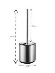 Showerdrape Echo Stainless Steel Satin Toilet Brush & Holder - thumbnail 2