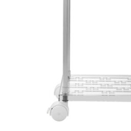 Darphe Open Layout 4 Tier Plastic Storage Cart With Towel Hooks And Wheels - thumbnail 6