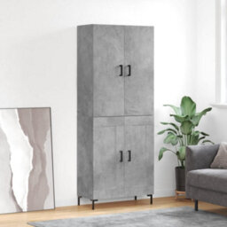 Berkfield Highboard Concrete Grey 69.5X34X180 Cm Engineered Wood - thumbnail 1