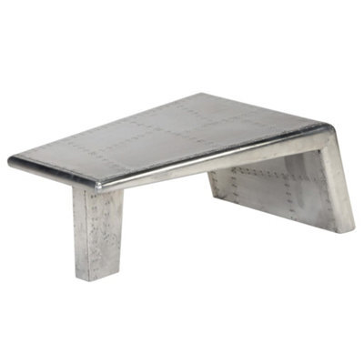 Berkfield Aviator Coffee Table Aluminium Vintage Aircraft Airman Style - image 1