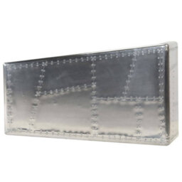 Berkfield Aviator Coffee Table Aluminium Vintage Aircraft Airman Style - thumbnail 4