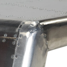 Berkfield Aviator Coffee Table Aluminium Vintage Aircraft Airman Style - thumbnail 7
