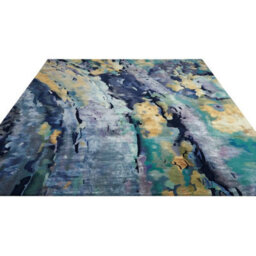 Nourison Prs09 Prismatic Silver Blue Wool Rug-168Cm X 226Cm - thumbnail 5