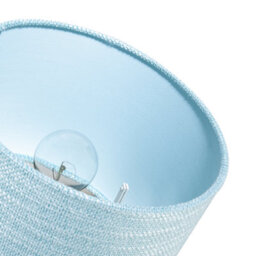 Happy Homewares Modern Bobbled And Textured Linen Lamp Shade In Light Duck Egg Blue - thumbnail 4