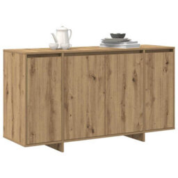 Berkfield Oak Sideboard Artisan Oak Wood Composite 135 X 41 X 75 Cm - thumbnail 3