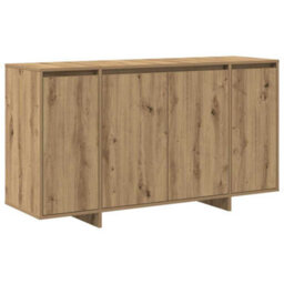 Berkfield Oak Sideboard Artisan Oak Wood Composite 135 X 41 X 75 Cm - thumbnail 2