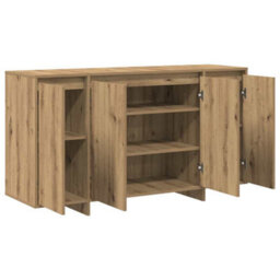 Berkfield Oak Sideboard Artisan Oak Wood Composite 135 X 41 X 75 Cm - thumbnail 5