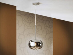 Luminosa Lighting Luminosa Argos Round Crystal Ceiling Pendant Chrome, Mirror, G9 - Uk Stock - thumbnail 1