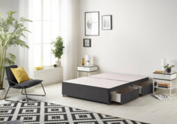 Somnior Beds Somnior Platform Divan Base Plush Black With 4 Drawers - Double