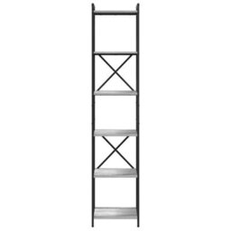 Berkfield Bookcase Grey Sonoma 40 X 30 X 188 Cm Engineered Wood - thumbnail 5