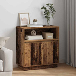 Berkfield Sideboard With Led Old Wood 71X34,5X75 Cm Engineered Wood - thumbnail 1