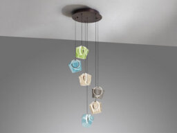 Luminosa Lighting Luminosa Ingrid Cluster Pendant Ceiling 6 Light Multi Colour Led 3000K - Uk Stock - thumbnail 4
