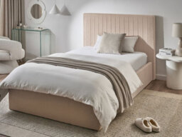 Beliani Ottoman Bed Vion Boucle Beige 120 X 200 Cm (Eu Small Double) - thumbnail 2
