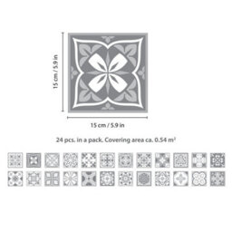 Walplus 24 Pcs 15Cm X 15Cm  Purbeck Stone Peel And Stick Wall Tiles Sticker - Self Adhesive Stick On Tiles For Kitchen - thumbnail 4