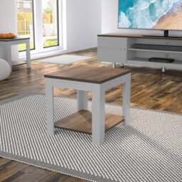 Avf 50Cm X 45Cm Whitesands Side Table (Satin Grey & Wood) - thumbnail 7