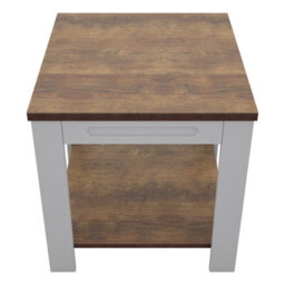 Avf 50Cm X 45Cm Whitesands Side Table (Satin Grey & Wood) - thumbnail 3