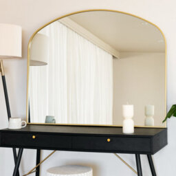 Jōbū Jobu Home - Yoko - Gold Metal Gentle Arch Mirror - 95Cm X 120Cm - thumbnail 1