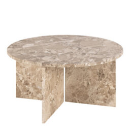 Furniture To Go Vega Round Coffee Table With Brown Marble Top 90Cm - thumbnail 2