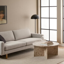 Furniture To Go Vega Round Coffee Table With Brown Marble Top 90Cm - thumbnail 3