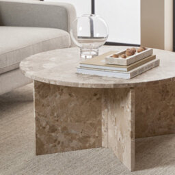 Furniture To Go Vega Round Coffee Table With Brown Marble Top 90Cm - thumbnail 5