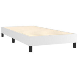 Berkfield Box Spring Bed Frame White 90X190 Cm 3Ft Single Faux Leather - thumbnail 4