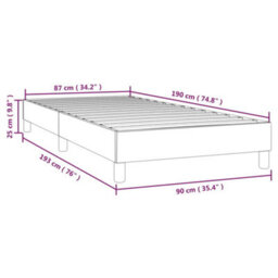 Berkfield Box Spring Bed Frame White 90X190 Cm 3Ft Single Faux Leather - thumbnail 9