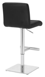 Lamboro Luscious Single Deluxe Kitchen Bar Stool, Chrome Footrest, Height Adjustable Swivel Gas Lift, Breakfast Bar & Home Barstool, Black - thumbnail 4