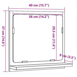 Walplus Bathroom Mirror Cabinet Artisan Oak 40X11X37 Cm Engineered Wood - thumbnail 9