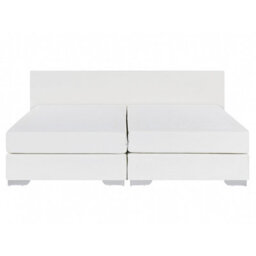 Beliani Divan Bed Faux Leather President 160 X 200 Cm (Eu King Size) White - thumbnail 4