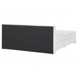 Beliani Divan Bed Faux Leather President 160 X 200 Cm (Eu King Size) White - thumbnail 5