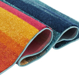 Stripe Multi Funky Modern Jute Backing Rug For Living Room Bedroom And Dining Room-120Cm X 170Cm - thumbnail 6