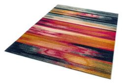 Stripe Multi Funky Modern Jute Backing Rug For Living Room Bedroom And Dining Room-120Cm X 170Cm - thumbnail 3