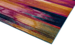 Stripe Multi Funky Modern Jute Backing Rug For Living Room Bedroom And Dining Room-120Cm X 170Cm - thumbnail 2