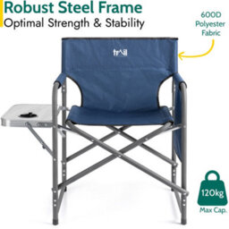 Trail Outdoor Leisure Folding Directors Chair With Side Table - thumbnail 3