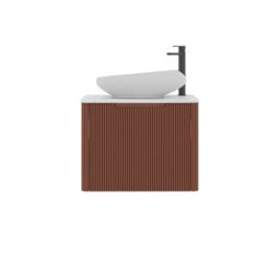 Royal Bathrooms Avenza 600mm Terracotta Clay Wall Hung Bathroom Countertop Vanity Unit 1 Drawer With Nova Basin - thumbnail 6